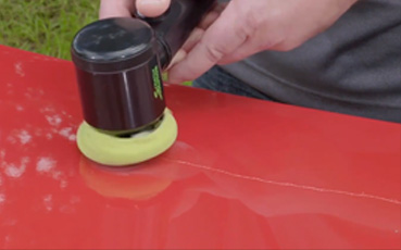 Buffing with Scratch Solution Car Care System